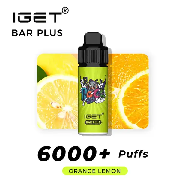 ORANGE LEMON ?C IGET BAR PLUS 6000 PUFFS
