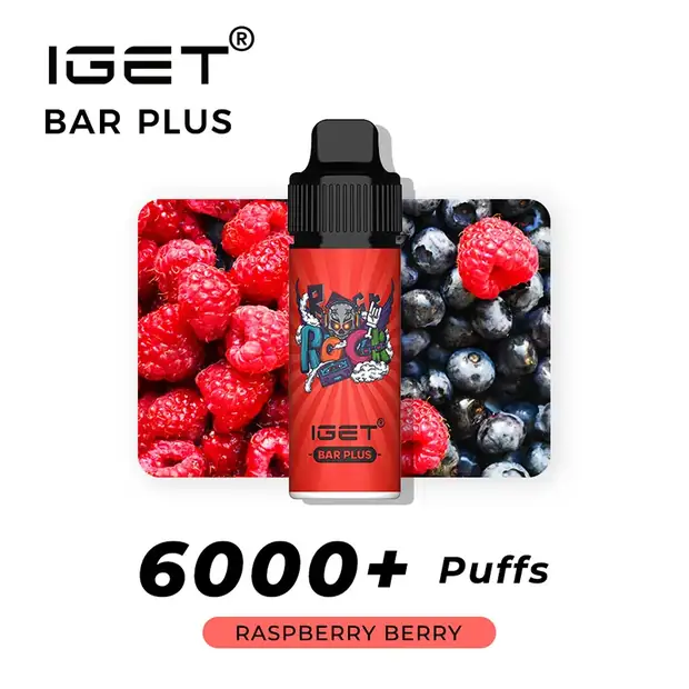 RASPBERRY BERRY ?C IGET BAR PLUS 6000 PUFFS