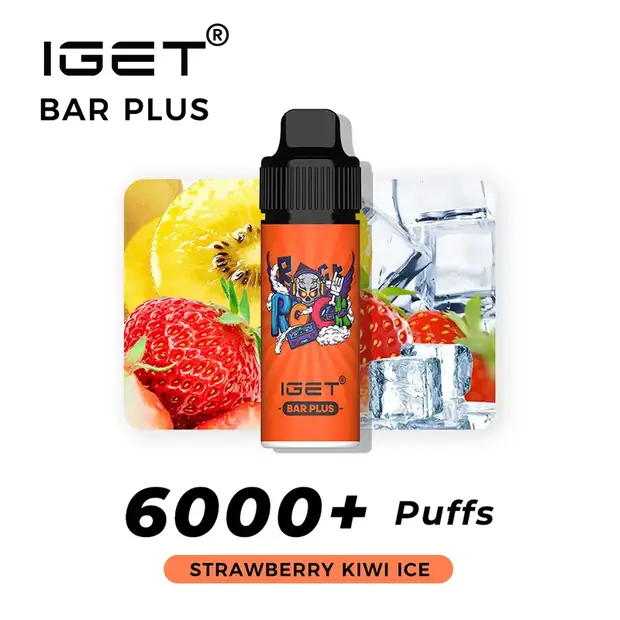 STRAWBERRY KIWI ICE ?C IGET BAR PLUS 6000 PUFFS