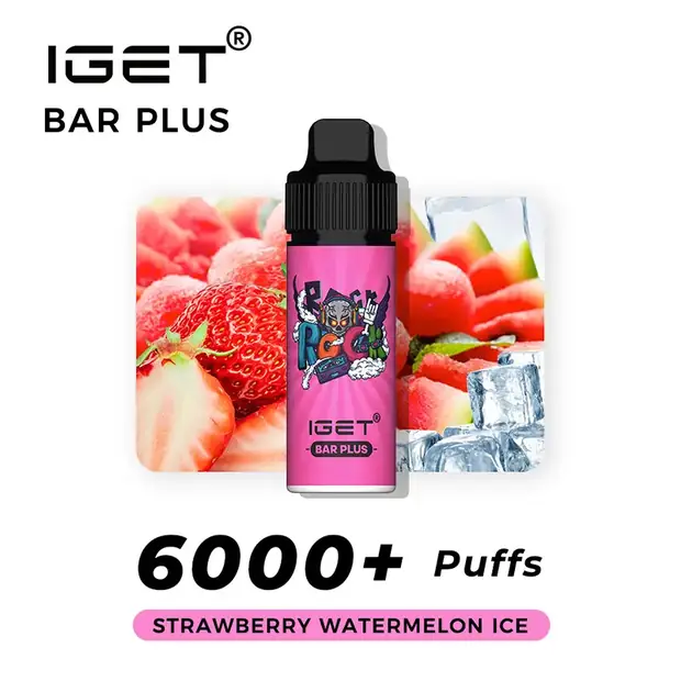 STRAWBERRY WATERMELON ICE ?C IGET BAR PLUS 6000 PUFFS